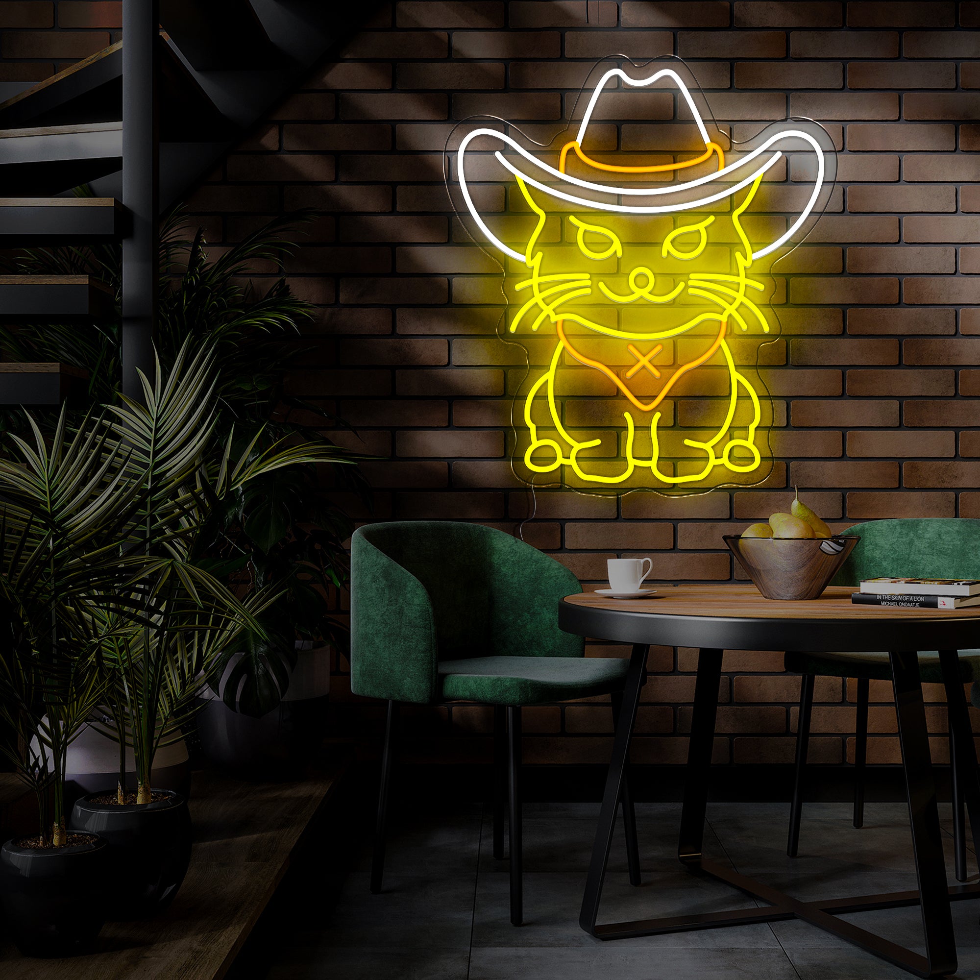 Cowboy Cat Neon Sign