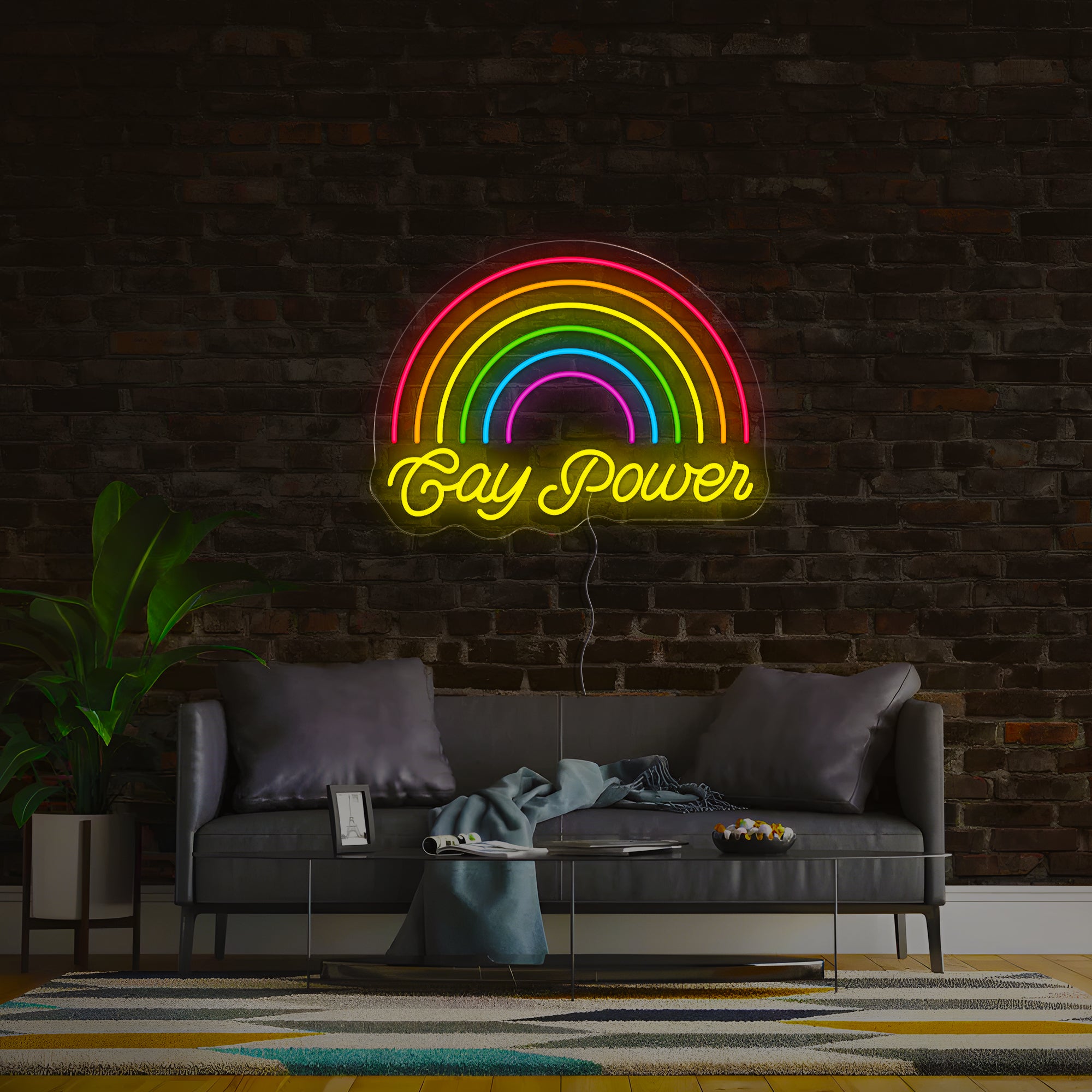 Funny Pride Month Gay Power Neon Sign
