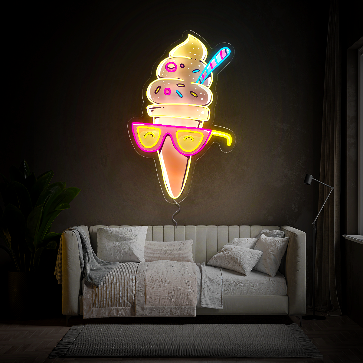 Ice Cream Artwork Neon Sign