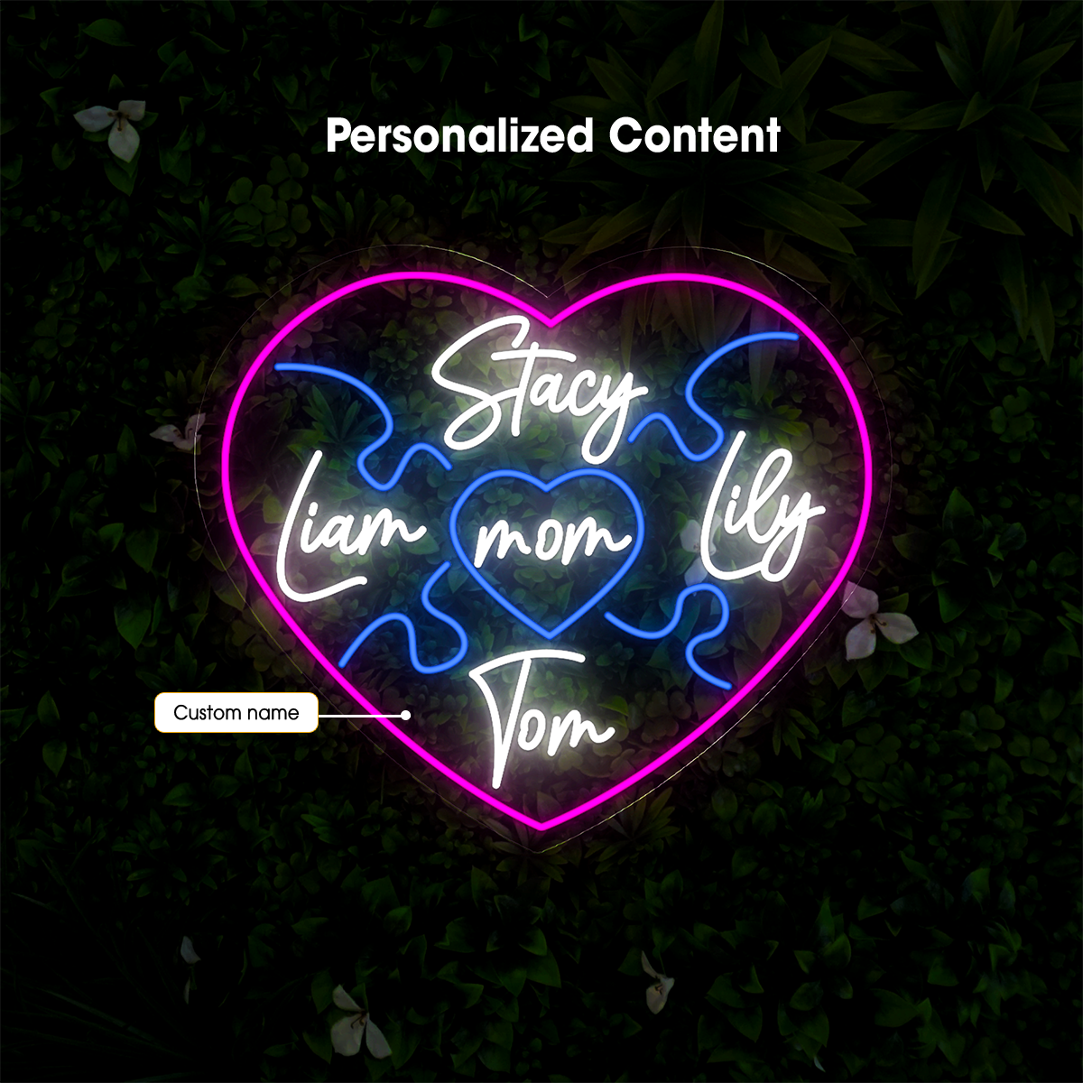 Personalized Mom Puzzle Led Neon Sign