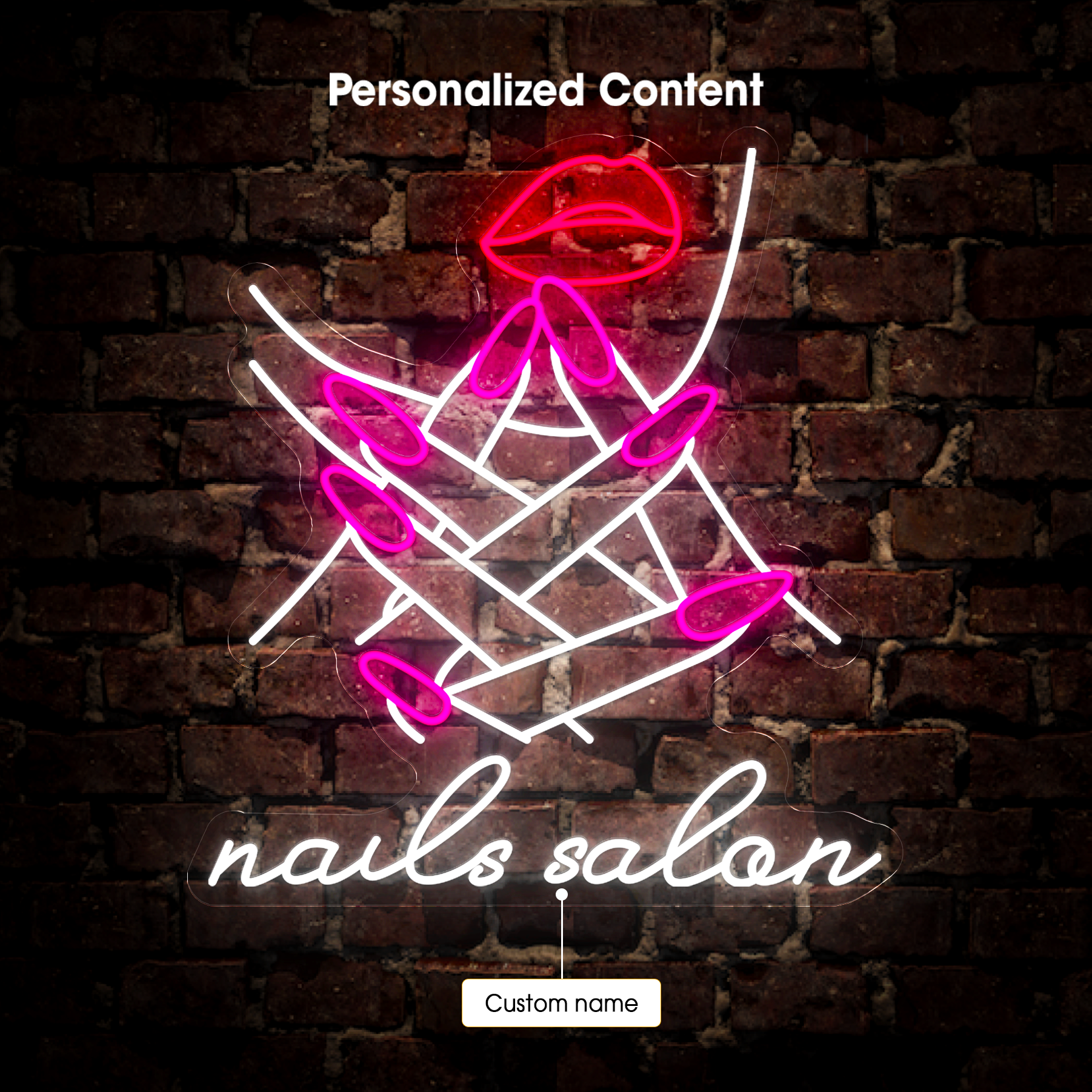 Personalized Nails Salon's Name Neon Sign