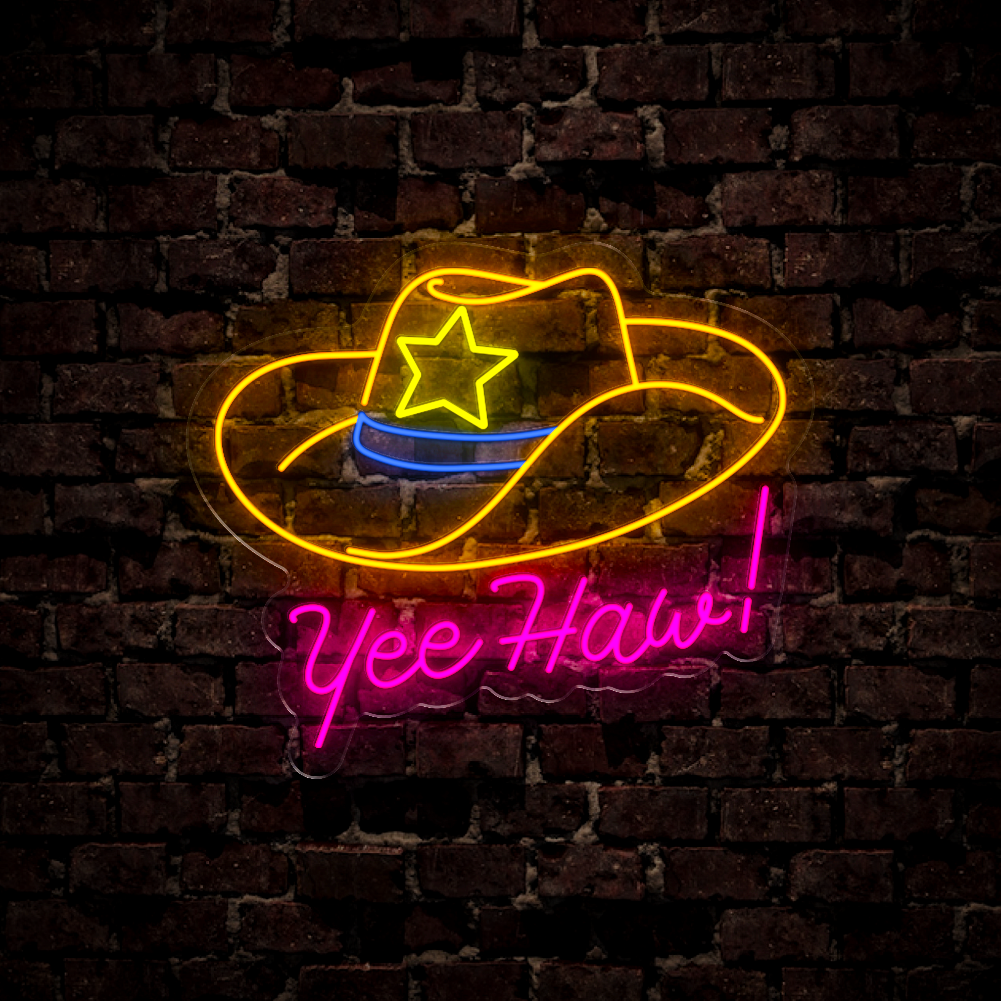 Yeehaw Cowboy Neon Sign