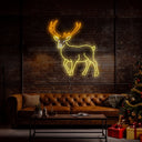 A Colorful image of a deer Led Neon Sign - Reels Custom