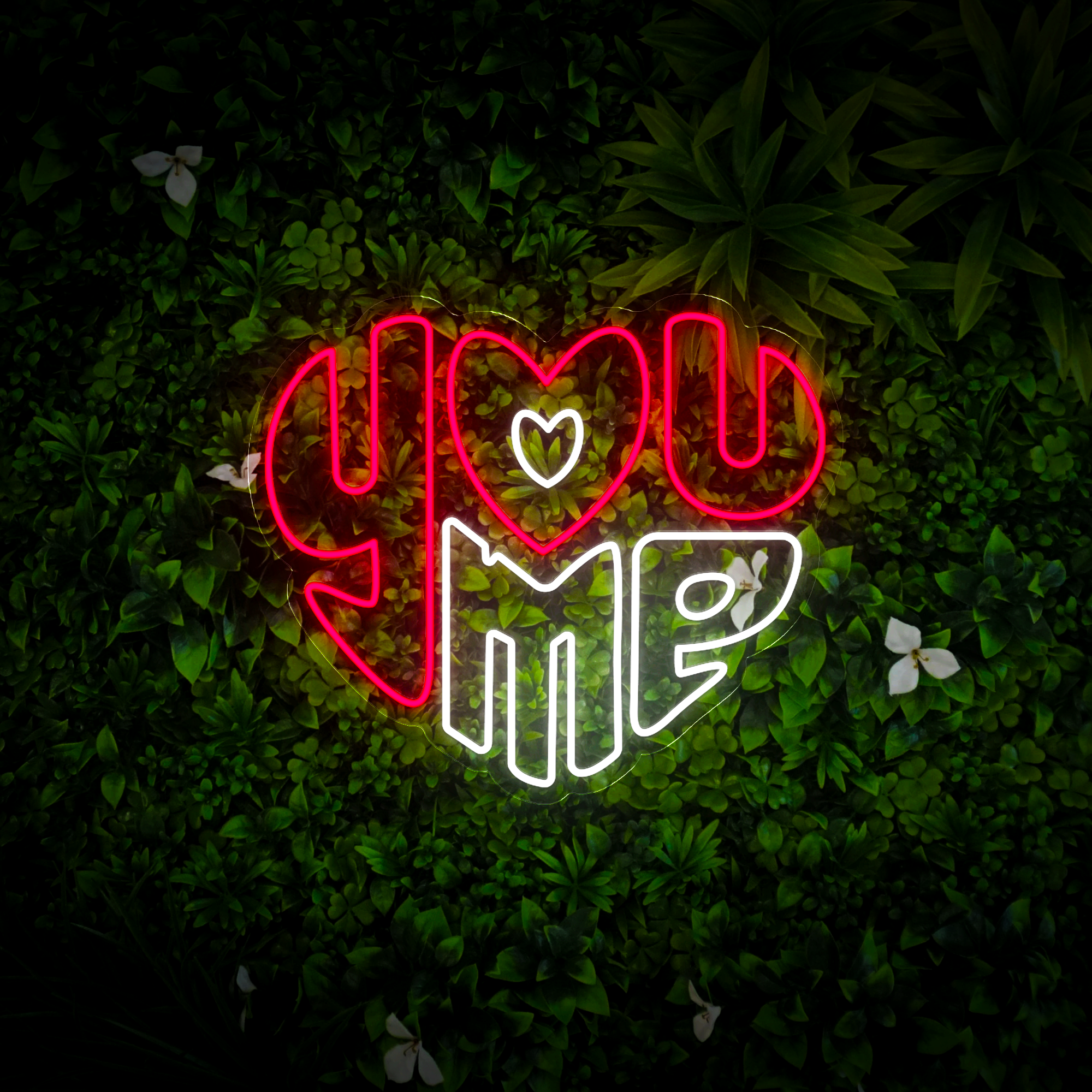 You Me Heart shape Neon Sign