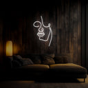Abstract Lady Face Neon Sign - Reels Custom