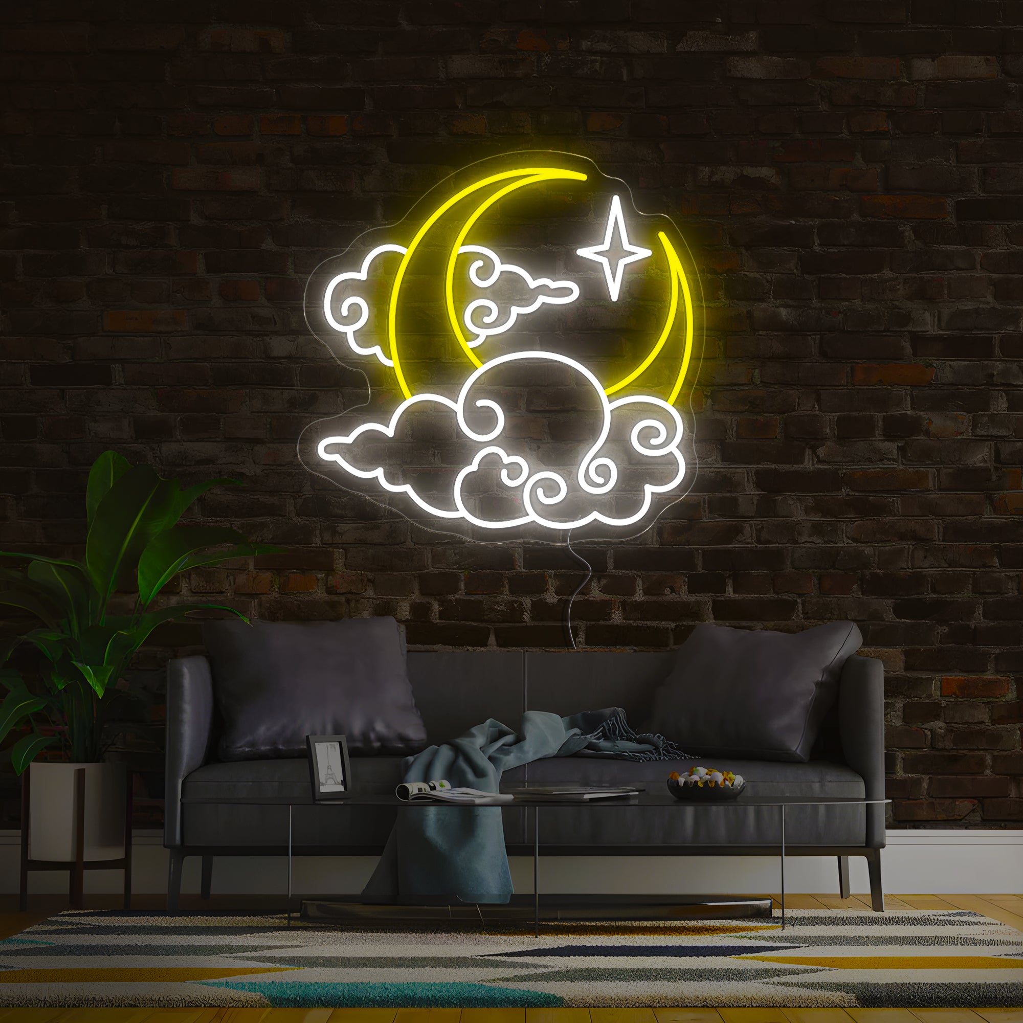 Moon Cloud Star Led Neon Sign