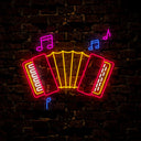 Accordion Neon Sign - Reels Custom