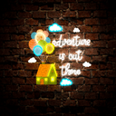 Adventure Is Out There Artwork Neon Sign - Reels Custom