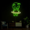 Alien Flying With Ufo Neon Sign - Reels Custom