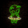 Alien Flying With Ufo Neon Sign - Reels Custom