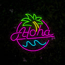Aloha Palm Tree Neon Sign - Reels Custom