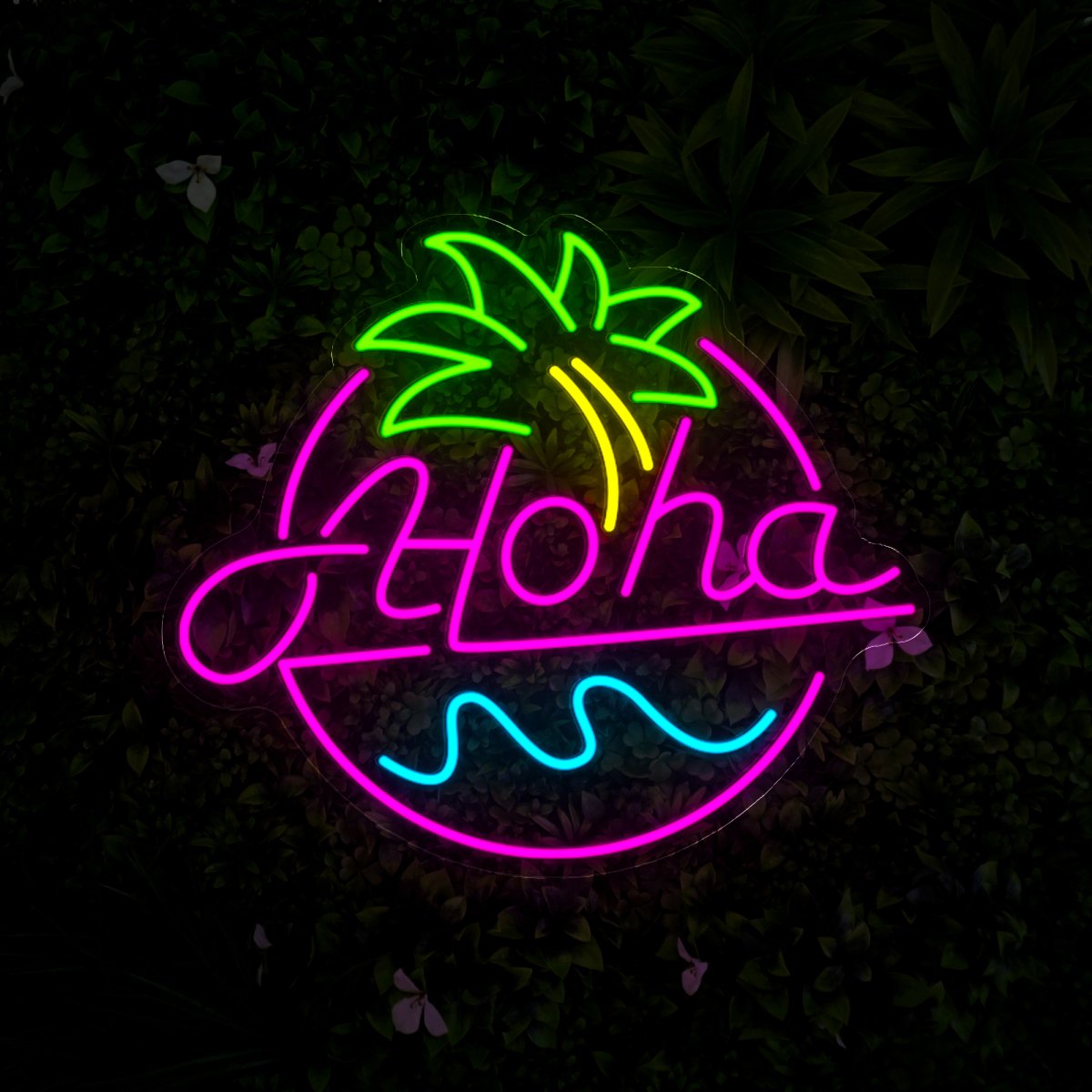 Aloha Palm Tree Neon Sign - Reels Custom