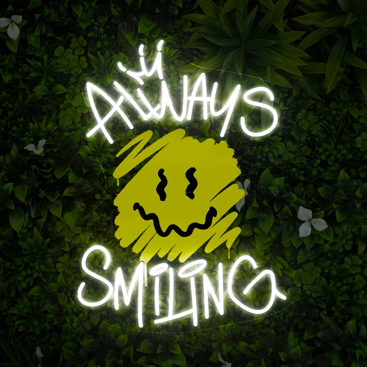 Always Smiling Artwork Led Neon Sign - Reels Custom