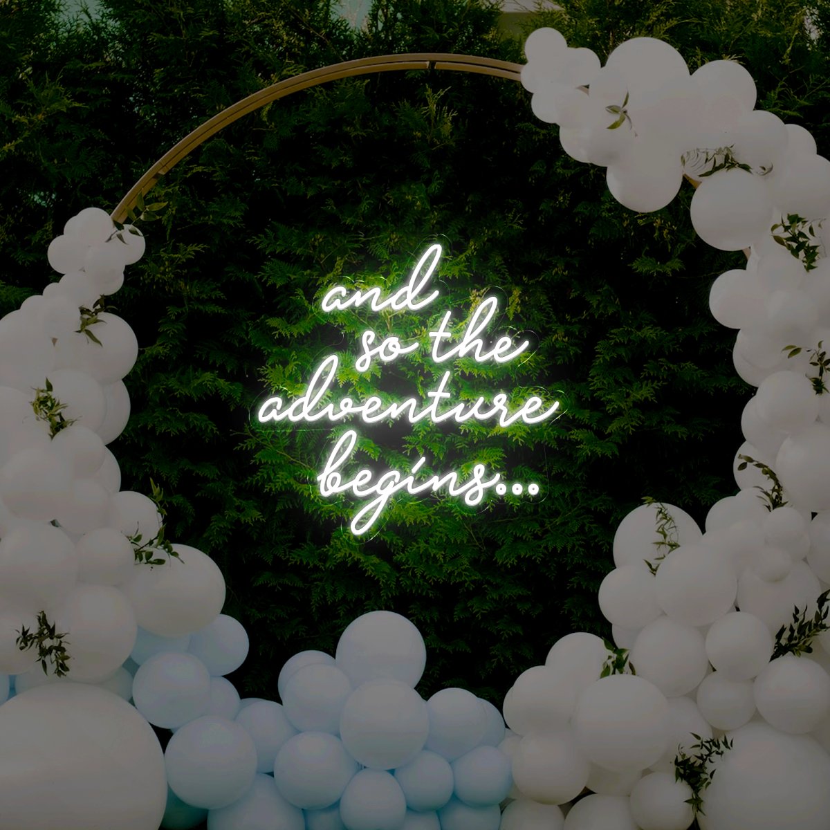 And So The Adventure Begins… Wedding Led Neon Sign - Reels Custom