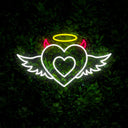 Angel And Devil Hearts Neon Sign - Reels Custom
