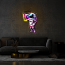 Astronaut and Boombox Artwork Led Neon Sign - Reels Custom