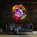 Astronaut Burn Skateboarding Artwork Led Neon Sign - Reels Custom