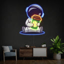 Astronaut Coffee Space Artwork Led Neon Sign - Reels Custom