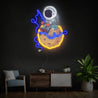 Astronaut Fishing Space Artwork Led Neon Sign - Reels Custom