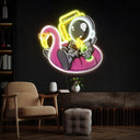 Astronaut Floaties Ballon Led Space Artwork Led Neon Sign - Reels Custom