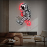 Astronaut Half Skull Led Space Artwork Led Neon Sign - Reels Custom