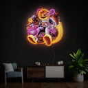 Astronaut Halloween Pumpkin Led Space Artwork Led Neon Sign - Reels Custom