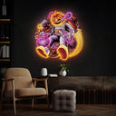 Astronaut Halloween Pumpkin Led Space Artwork Led Neon Sign - Reels Custom