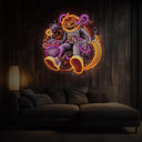 Astronaut Halloween Pumpkin Led Space Artwork Led Neon Sign - Reels Custom