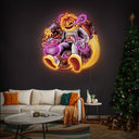 Astronaut Halloween Pumpkin Led Space Artwork Led Neon Sign - Reels Custom