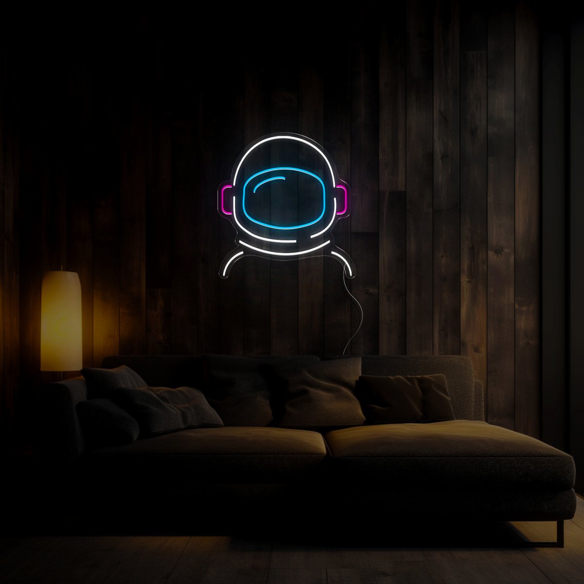 Astronaut Helmet Neon Sign - Reels Custom