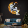 Astronaut Lying On The Moon Space Artwork Led Neon Sign - Reels Custom