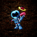 Astronaut playing Baseball Artwork Neon Sign - Reels Custom