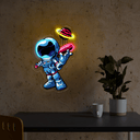 Astronaut playing Baseball Artwork Neon Sign - Reels Custom