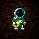Astronaut Playing Soccer Ball Artwork Led Neon Sign - Reels Custom