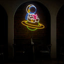 Astronaut Reading Book Neon Sign - Reels Custom