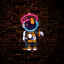 Astronaut Vampire Artwork Led Neon Sign - Reels Custom