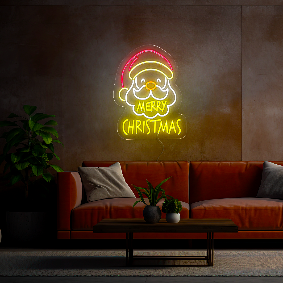 Merry Christmas Santa Claus Led Neon Sign