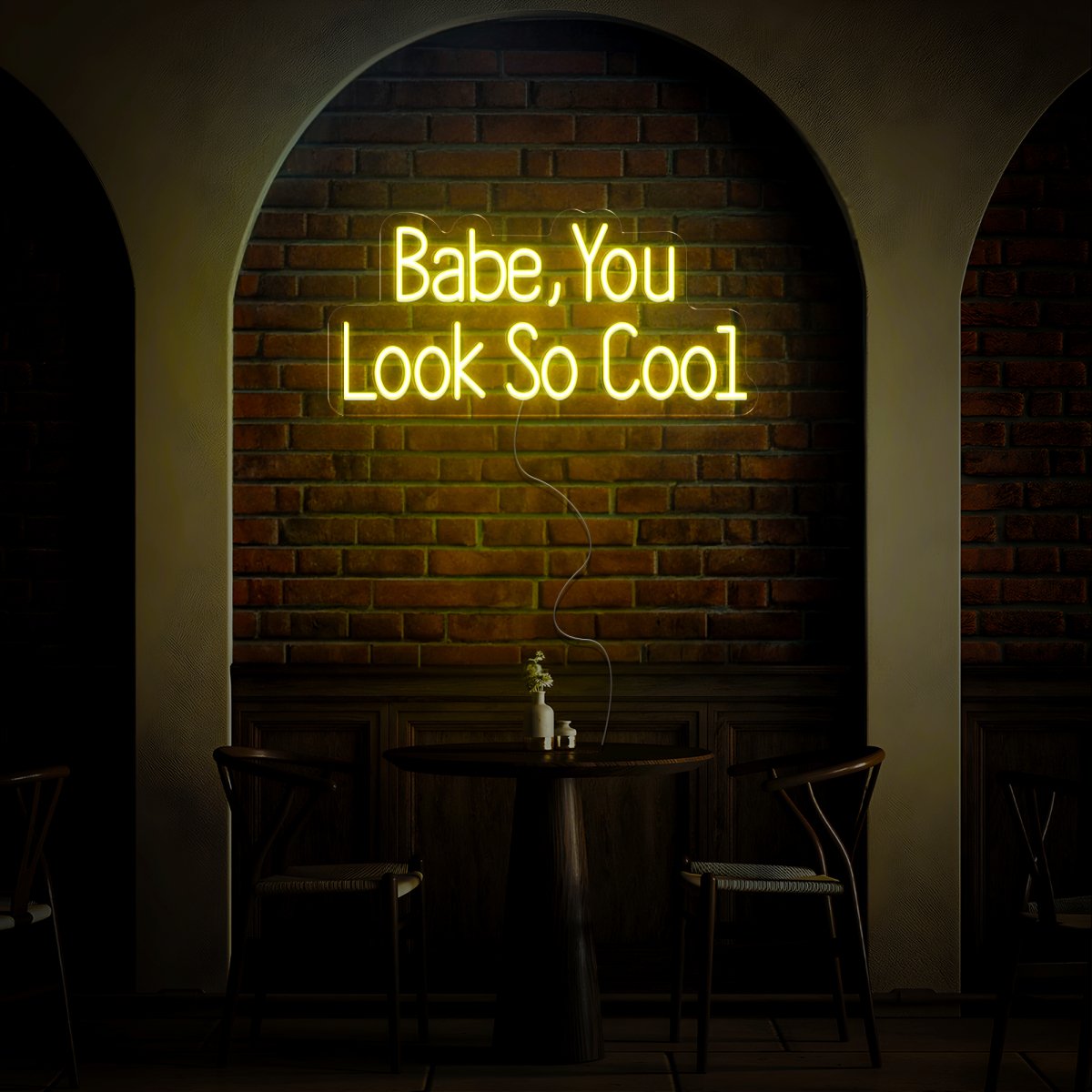 Babe You Look So Cool Neon Sign - Reels Custom