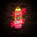 Back To School Artwork Led Neon Sign - Reels Custom