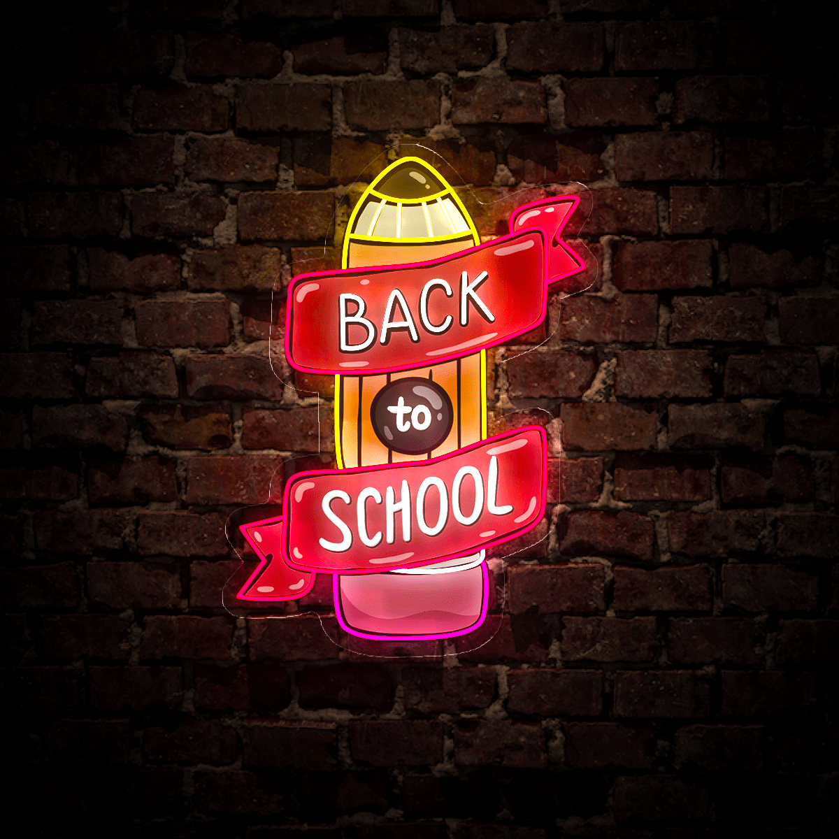 Back To School Artwork Led Neon Sign - Reels Custom