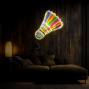 Badminton Artwork Neon Sign - Reels Custom