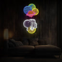 Balloon Astronaut Space Artwork Led Neon Sign - Reels Custom