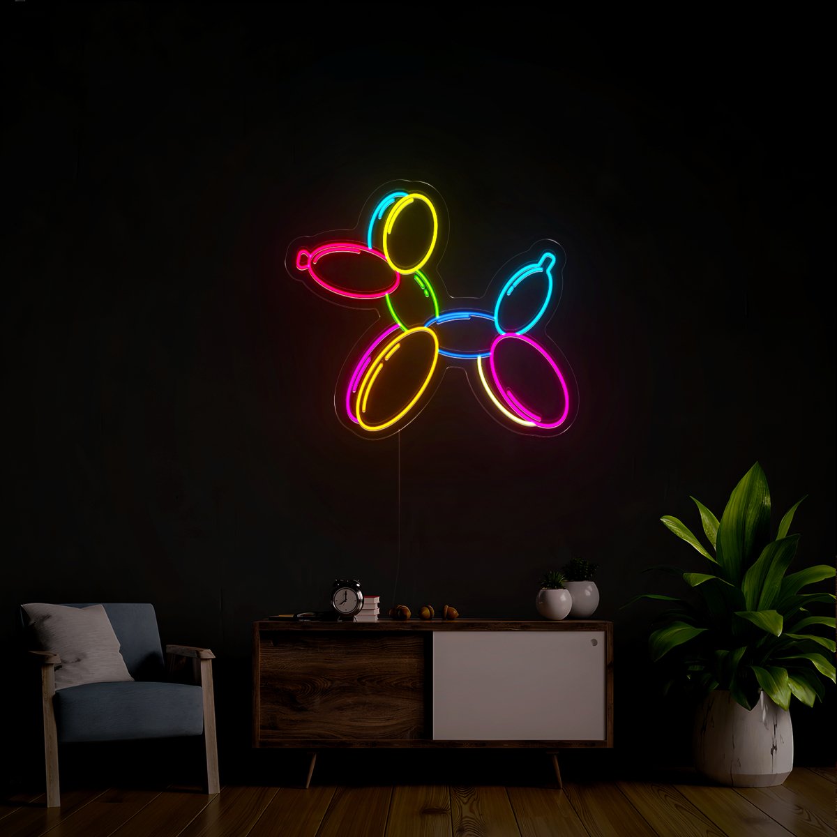 Balloon Dog Neon Sign - Reels Custom