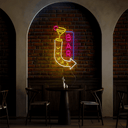 Bar With Brick Wall Neon Sign - Reels Custom