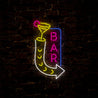 Bar With Brick Wall Neon Sign - Reels Custom