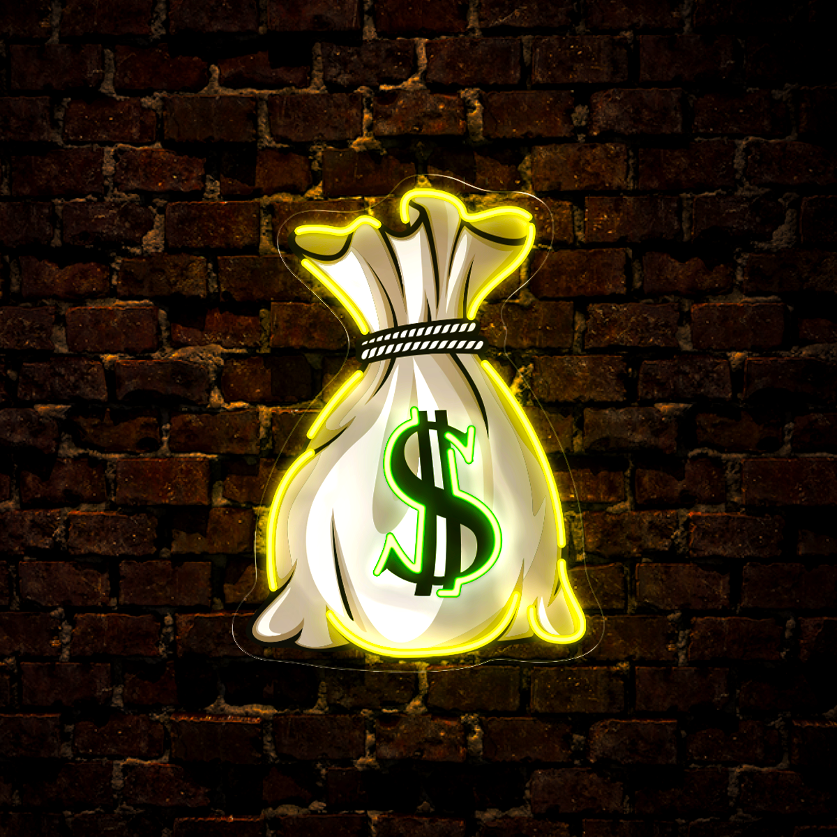 Money Bag Artwork Led Neon Sign