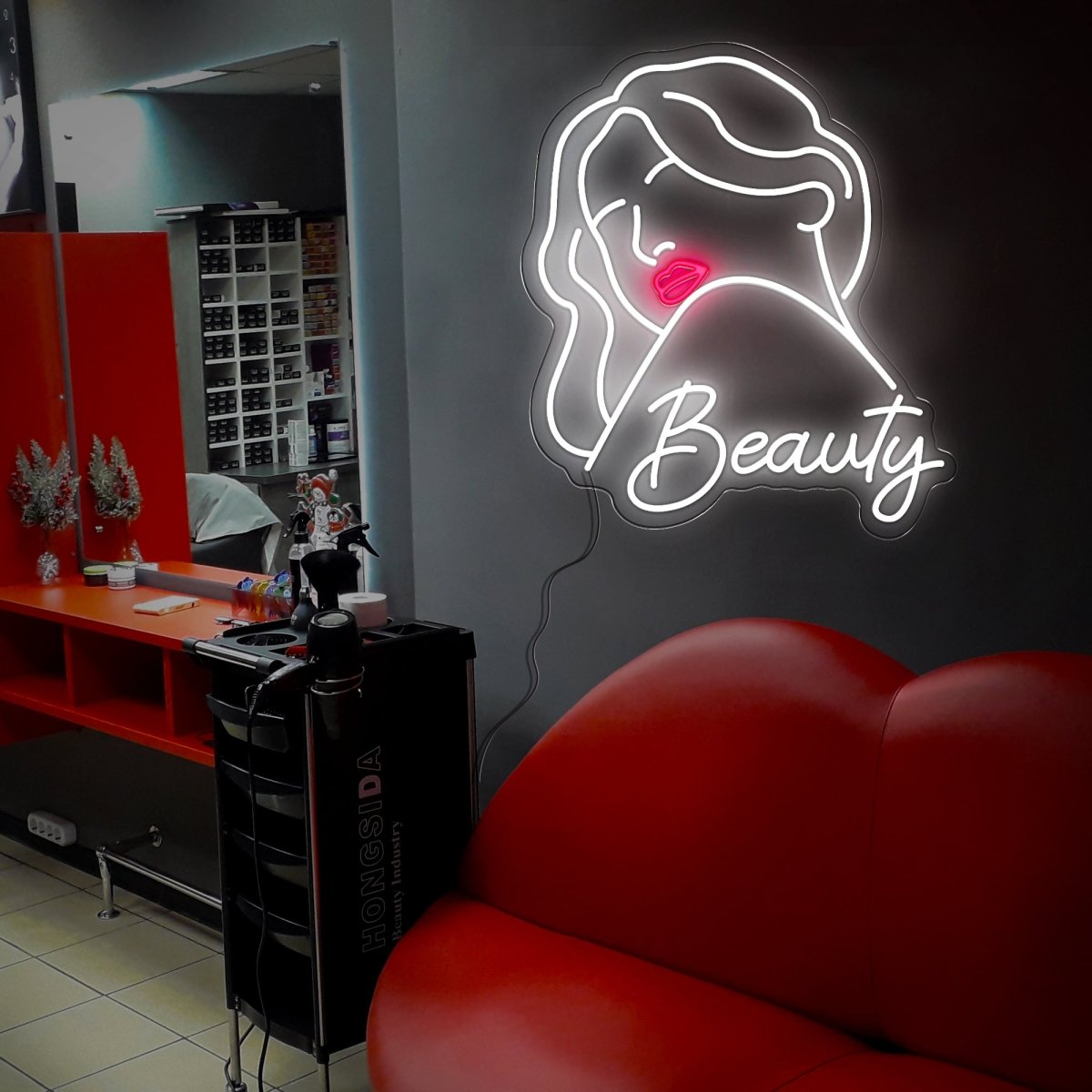 Beauty Female Salon Neon Sign - Reels Custom