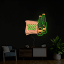 Beer O'clock Artwork Neon Sign - Reels Custom