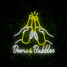 Beers And Bubbles Neon Sign - Reels Custom