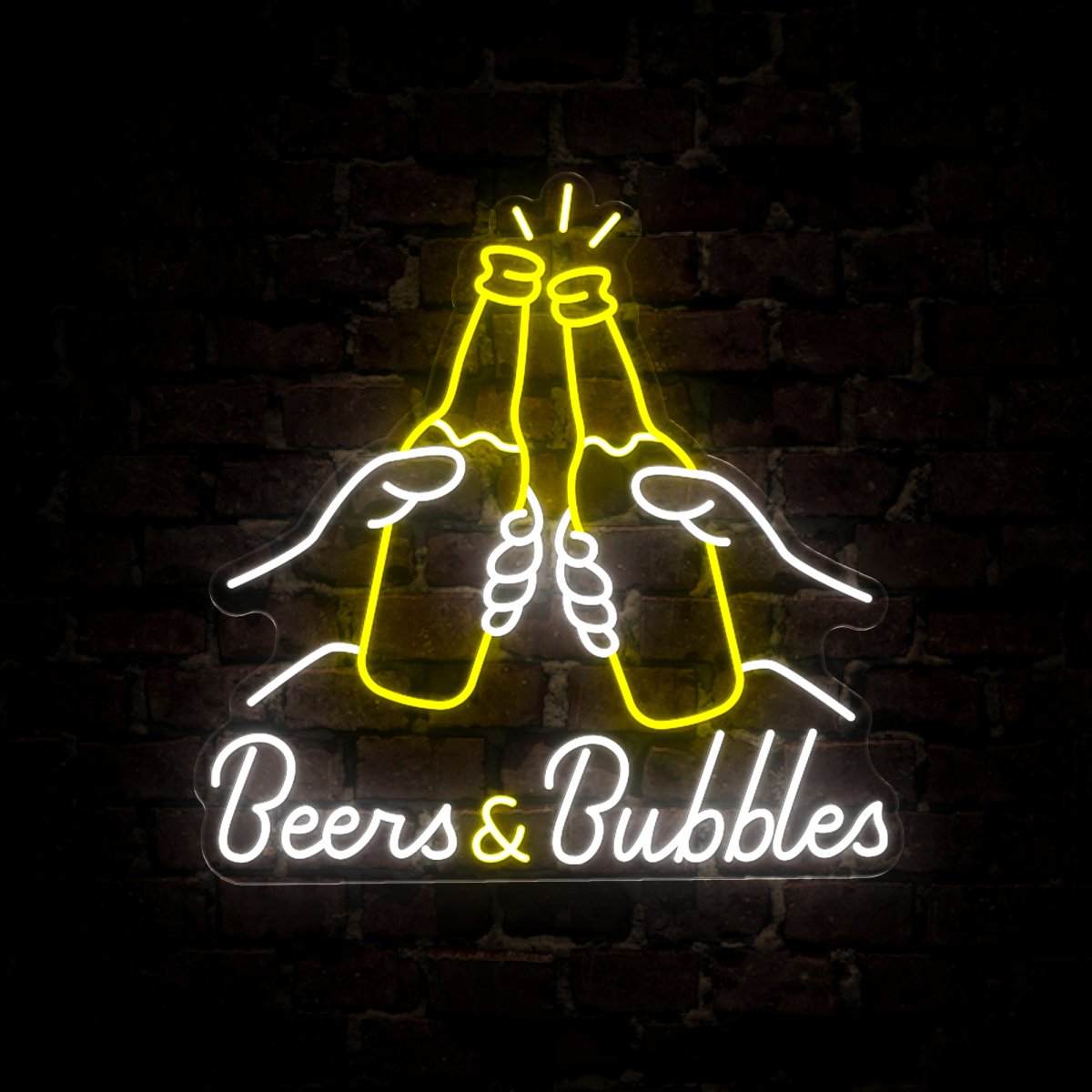 Beers And Bubbles Neon Sign - Reels Custom